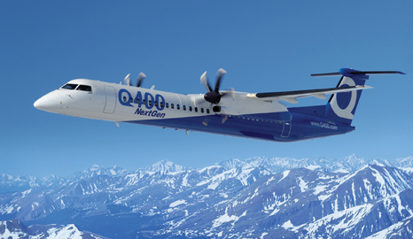 一欧洲航空公司订购四架庞巴迪q400 nextgen涡轮螺旋桨飞机