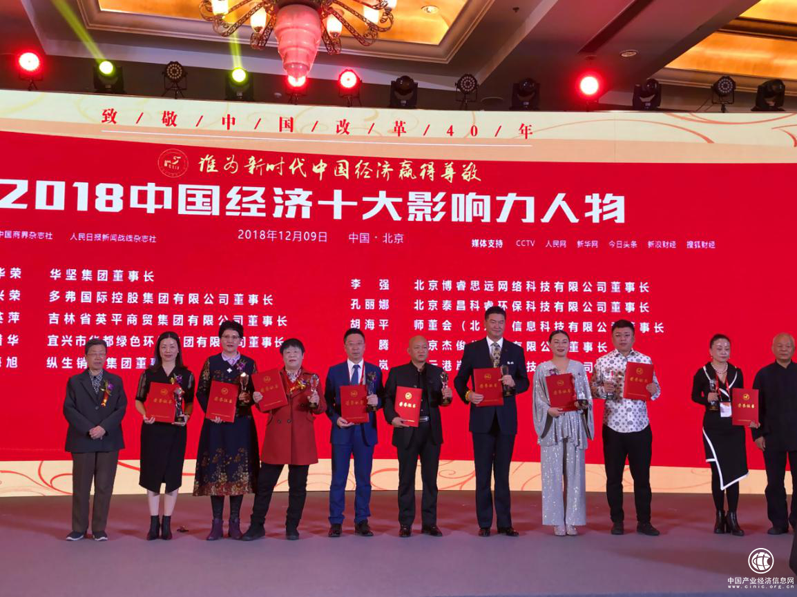 科睿环保集团创始人董事长孔丽娜女士再获2018年中国经济十大影响力
