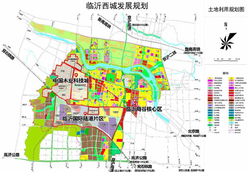 临沂西城规划示意图