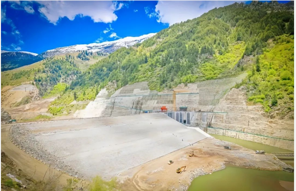 中国能建投资建设的巴基斯坦SK水电站下闸蓄水