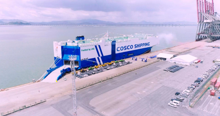 中国汽车远洋运输船队正式驶入“大船时代”“新能源时代”