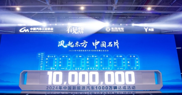 2024年中国新能源汽车1000万辆达成活动在东风公司举办