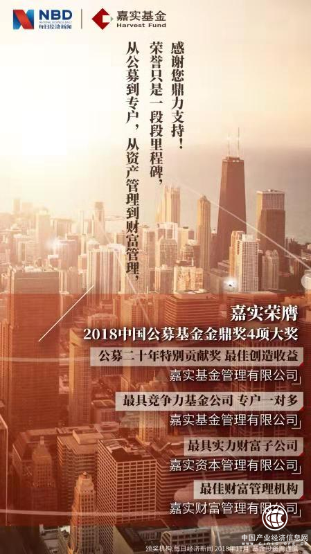 嘉实荣膺2018中国公募基金金鼎奖4项大奖