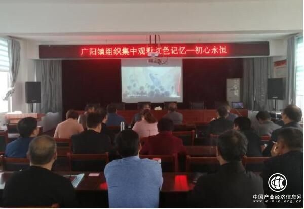 河南省方城县广阳镇组织干部党员集中观看红色记忆--《初心永恒》党教专题片