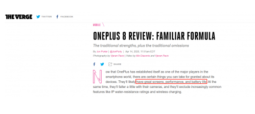 实力强悍，轻薄旗舰一加 8 获海内外媒体一致好评