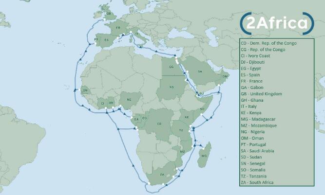 中企在非投建37000公里海底电缆