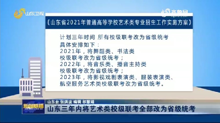 山东三年内将艺术类校级联考全部改为省级统考