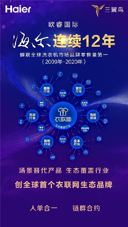 在这11个主流国家，海尔智家洗衣机成为主流品牌