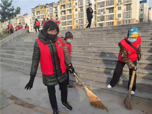 青岛莱西市水集街道济南路社区开展“3.5学雷锋日”志愿活动