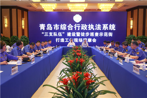 青岛市城市管理局召开“三支队伍”建设暨徒步巡查示范街打造工作现场会