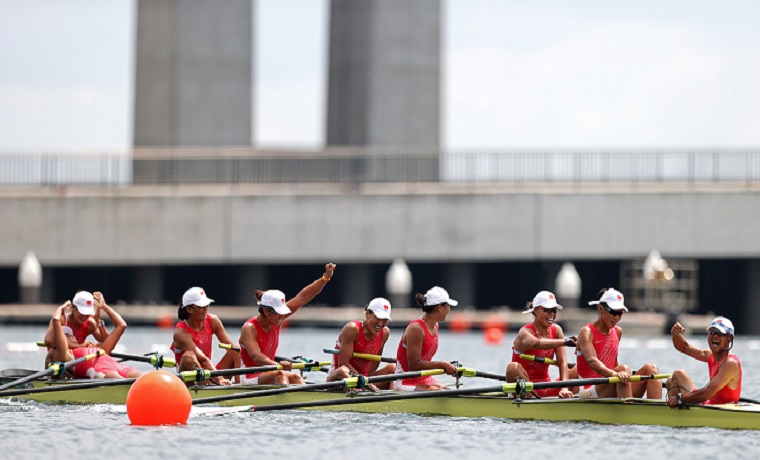 济宁正能量丨中国队夺女子八人单桨有舵手项目铜牌 祝贺济宁运动员张德常
