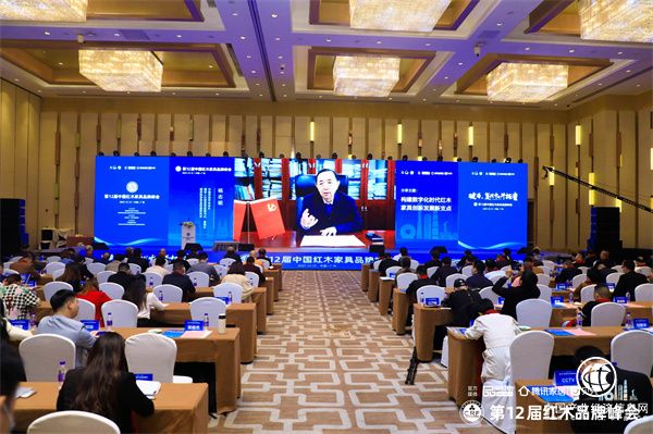 国务院参事室特邀研究员,国家人社部原党组副书记、副部长,中国劳动学会会长杨志明通过视频方式带来《构建数字化时代红木家具创新发展新支点》主题分享