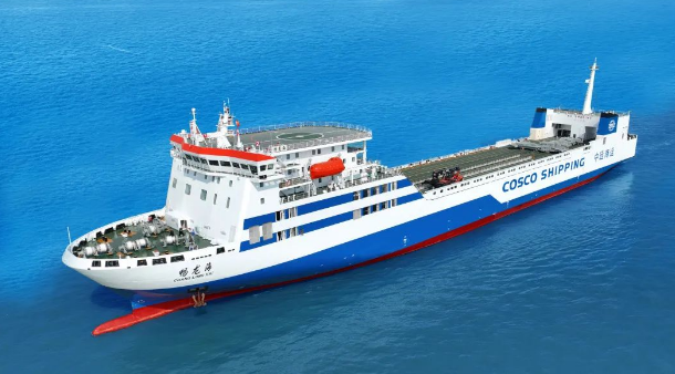 中国船舶交付3000米车线多用途货滚船“畅龙海”号