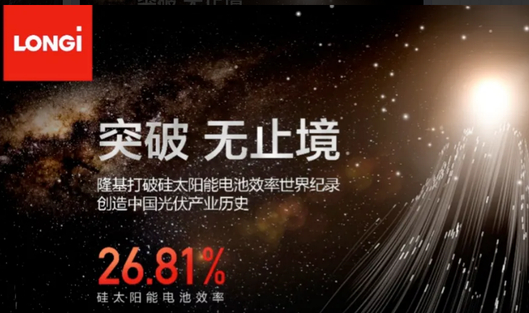 26.81%！中国创造硅太阳能电池效率新世界纪录