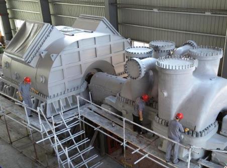 国际首套300兆瓦先进压缩空气储能系统膨胀机下线