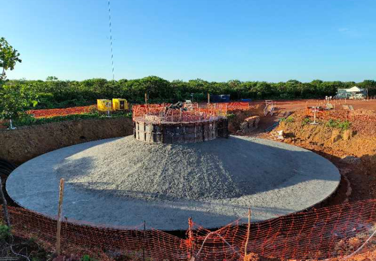 三峡巴西帕尔梅拉风电项目首台风机基础浇筑顺利完成