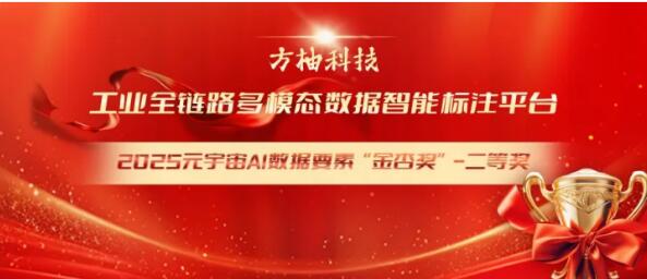 方柚科技 | 荣获2025元宇宙AI数据要素“金杏奖”二等奖