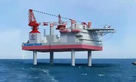 我国首座海上移动式多功能措施平台“增产一号”下水