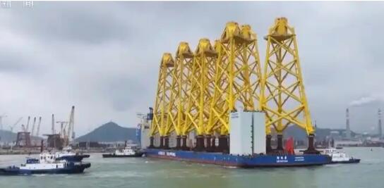 我国交付单机容量最大欧洲海上风电导管架