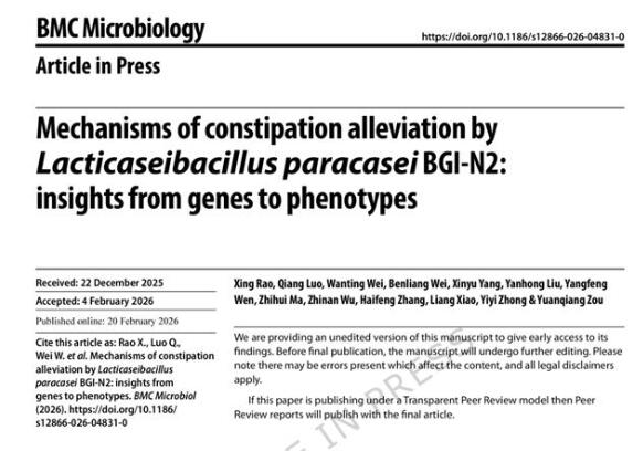 华大益生菌 BGI-N2：肠道“助推器”开启便秘舒缓新征程