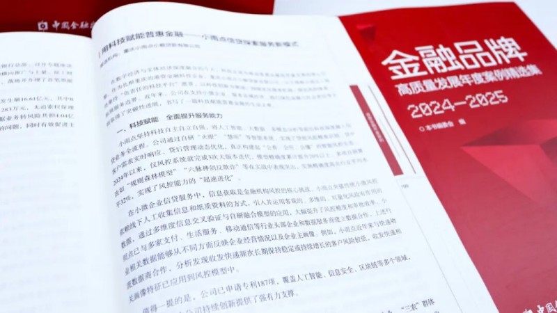 权威认可 | 小雨点入选中国金融杂志社“金融业年度品牌案例”