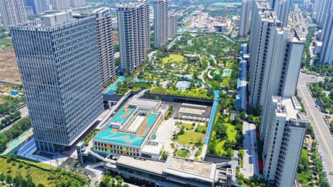 西北首例运行地铁场段上盖TOD综合开发项目 中建·轨交·山海境一期交付